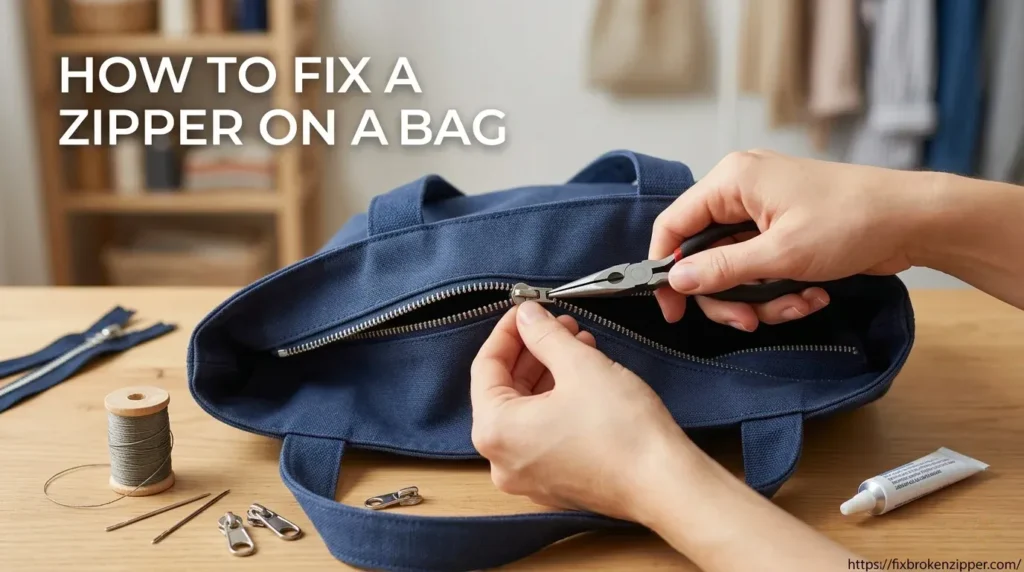 How to Fix a Zipper on a Bag