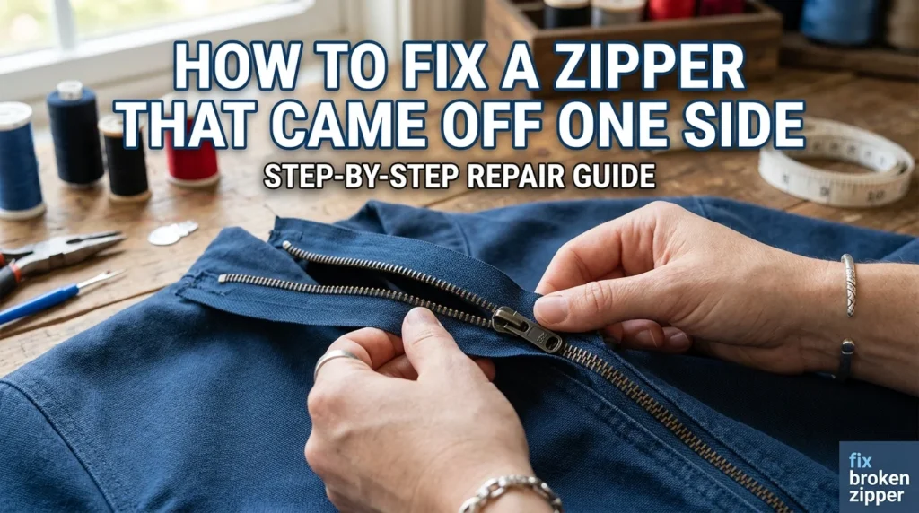 How to Fix Zipper That Came off One Side