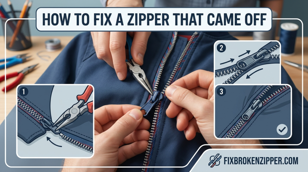 How to Fix a Zipper That Came Off