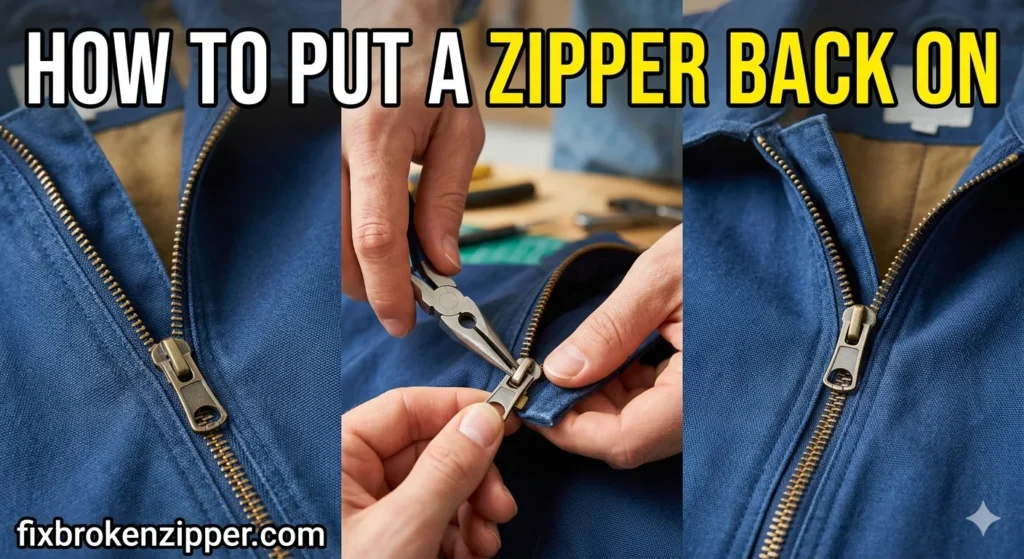 How to Put a Zipper Back On