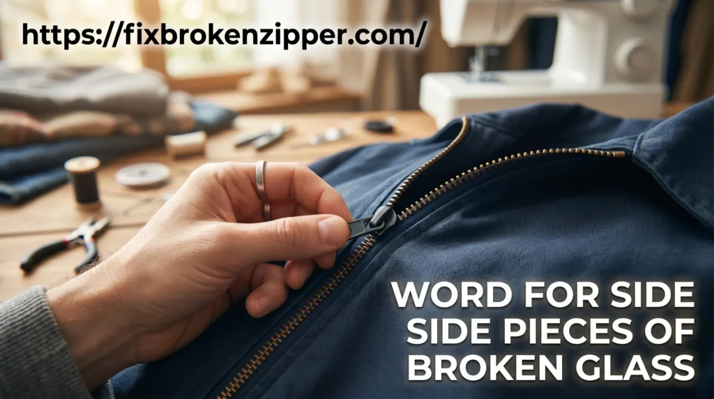 Word for Side Pieces of Broken Glass